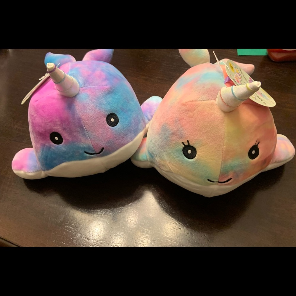 Tie dye Narwhal Squishes